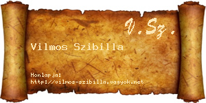 Vilmos Szibilla névjegykártya